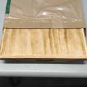 Tioncy 1 Piece Bamboo Lap Tray with Detachable Pillow 16.9'' x 13'' Lap TV Trays Desk with Handles for Adults Eating in Recliner Breakfast Housewarming Gift (Burn Color)