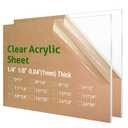 2 Pieces 24 x 36 Clear Acrylic Sheet Plexiglass - 1/8(3mm) Thick, Use for Craft Projects, Signs, DIY Projects and More; Cut with Saw or Hand Tools, No Laser Cut