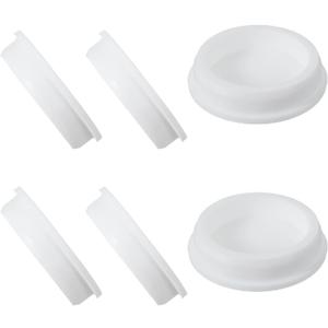 uxcell 6 Pcs T Shaped Silicone Plug, Dia 60 mm/2.36 Inch Elastic Waterproof Silicone Plug Reusable Bottle Stopper Sealing Round Hole Plug for Pipes Equipment, White