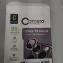 iGluz 2 Pack Anti-Reflection Camera Lens Protector for iPhone 15 Pro/15 Pro Max - Anti-Fog Ultra Thin Tempered Glass, 1-Step Installation Tray, Strong Adsorption, 9H Shatterproof & Scratch Resistant, Black Titanium