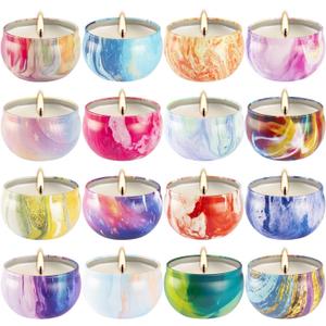 16 Pack Scented Candles Set for Home, Relaxing Stress Relief, Aromatherapy - Natural Soy Wax and Fragrance - Gifts for Women, Mom, Best Friend, Wife, Birthday