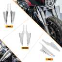 Motorcycle Fork Mount Wind Deflectors Fit for Harley Road King Street Glide Electra Glide FLHT FLHR FLHX 1995-2024 (Chrome)