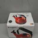 Le Creuset Enamel On Steel Demi Tea Kettle with Metal Finishes, 1.25 qt, Licorice (1.3 Quarts)