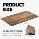 Dog Crate Topper for 54'' Dog Cage, Dog Kennel Topper Wood Countertop, Foldable Dog Crate Table Top (Crate Not Include)