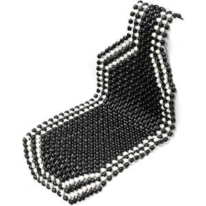 Natural Car Seat Beads Front, Car Seat Beads Beaded Car Seat Cover Massaging Cool Cushion Makes Driving More Bearable And Less Painful On Long Trips (Black)