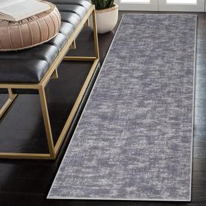 GAOMON Solid Runner Rug 2x6 Machine Washable for Kitchen, Long Hallway, Modern Indoor Living Room, Bedroom, Laundry - Grey