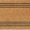 Eco Living Extra Large Coco Coir Mats, Plain Entry Mat with Stripes, 47x22