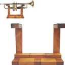 Solid Wood Trumpet Stand, Universal Desktop Trumpet Stand, Instrument Decoration and Accessories for Home Studios, Practice Rooms, and Living Rooms, Ideal Gift for Musicians and Trumpet Players