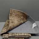 Brown Area Rug 6x9 Machine Washable Vintage Living Room Distressed Non Slip Carpet Traditional Indoor Bedroom Retro Floral Accent Throw Large Rug for Office Kitchen Dining Room