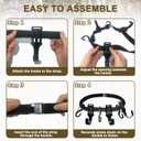 Tree Stand Straps Bow Hanger with Metal Hooks, High Loading Saddle Hunting Accessories, Gear Hanger for Hunting, Hiking, Camping with Storage Bag