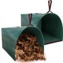 Joyhalo Reusable Yard Waste Bags, 2 Pack 40 Gallon Dustpan-Type Garden Bag for Collecting Leaves Garss Clippings, Heavy Duty lawn and leaf bags, Garden Waste Container for Clean Up Outdoor Debris