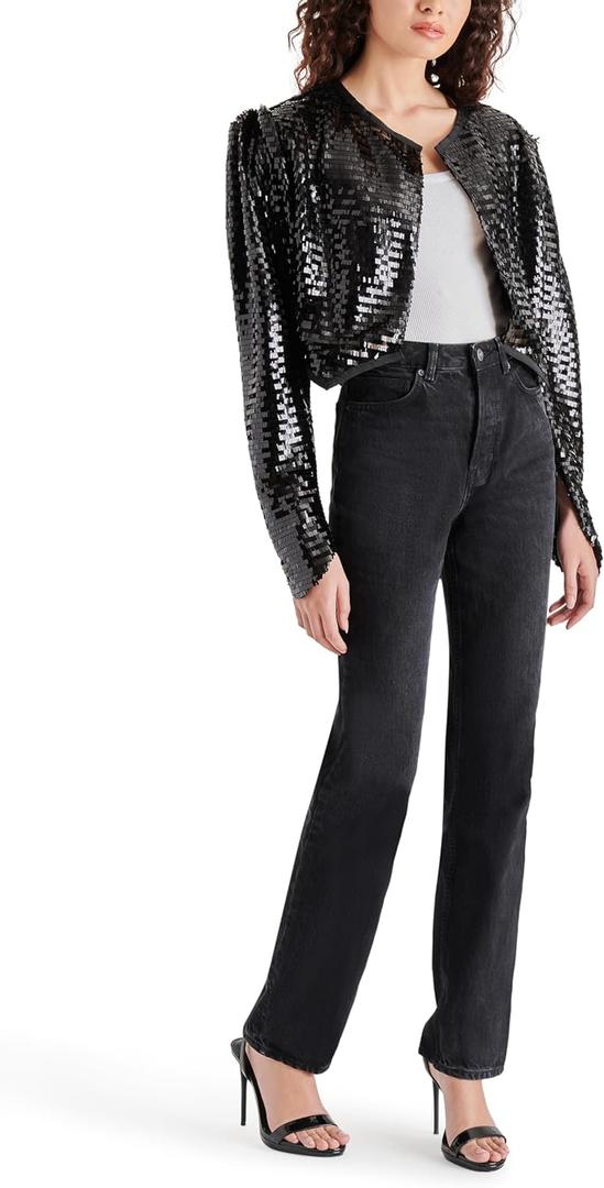 Steve Madden womens Juliet Jacket (Black), XS