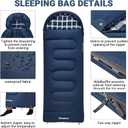 KingCamp 45F Kids Sleeping Bag, Lightweight Waterproof & Compact Flannel Sleeping Bags Cold Weather & Warm Youth Essentials Gear Accessories for Camping, Fits 10-12 Children up to 4'7"-5'5" Tall