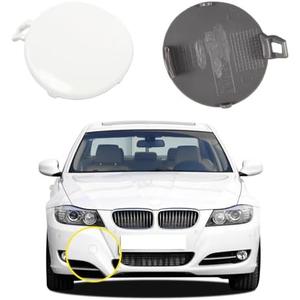 Goholy Car Front Bumper Tow Hook Cover Compatible with BMW 3 Series E90 E91 328I 335I 2009 2010 2011 Trailer Cover Cap 51117207299 821935A Small Lid Towing Eye Cap 1 piece