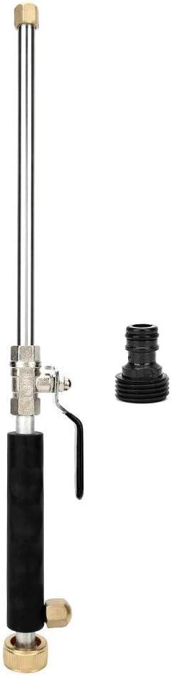 Car Wash Water Gun, Akozon Adjustable Water Jet High Pressure Washer Spray Nozzle Car Washing Tube Hose Cleaning Tool for Home Garden Watering (Black)