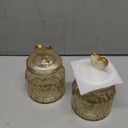 wangsdjy 22oz Airtight Glass Jars with Cute Heart Shaped Lids, Wedding Candy Jar Kitchen Storage Jar for Candy Cookie Nuts Coffee Tea (Amber 2PCS)