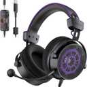 FIFINE Open Back Gaming Headset with 7.1 Surround Sound - Expansive Open Audio - USB/3.5mm Dual Wired Connection - Detachable Mic for PC, PS5, PS4, Laptop, Mac, Xbox, Mobile - Ampligame H18V Lite BP