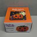 Halloween Candy Bowl Animated Pumpkin Candy Holder with Moving Skeleton Hand Creepy Sound and Red Eyes for Halloween Decorations Indoors and Trick or Treats