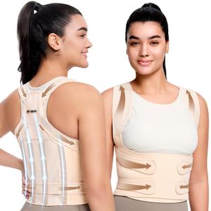 SFit Geno Small Unisex Full-Back Posture Brace Adjustable Shoulder Aligner & Spine Support for Scoliosis/Kyphosis Pain Relief  SFit Geno Small Unisex Full-Back Posture Brace Adjustable Shoulder Aligner & Spine Support for Scoliosis/Kyphosis Pain Relief