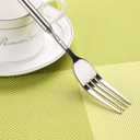 4 x Extendable Fork, Durable Stainless Steel Telescopic Fork Retractable Dinner Forks Dessert BBQ Dinner Fruit Long Handle Telescoping Fork Cutlery for Cooking 8.7-25.4Inch (One Dinner Fork)