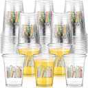 Qinyoung 50 Pcs 16 oz Book Theme Party Cups Book Club Birthday Party Supplies Library Reading Themed Cups for Reading Tableware Supplies