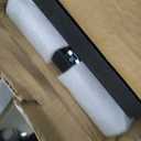 AMAATE 2 pieces of vertical crystal ceramic wall art, black aluminum frame, 8" x 55"