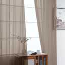 SpaceDresser Basic Rod Pocket Sheer Voile Window Curtain Panels Taupe 1 Pair 2 Panels 52 Width 72 Inch Long for Kitchen Bedroom Children Living Room YardTaupe, 52W x 72L