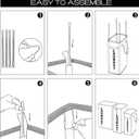 92L Large Laundry Hamper with Leather Handle,Standable Laundry Basket with Wheels ,Large Hamper,Rolling Laundry Basket White (Super Large 27.5", Beige/XXL)