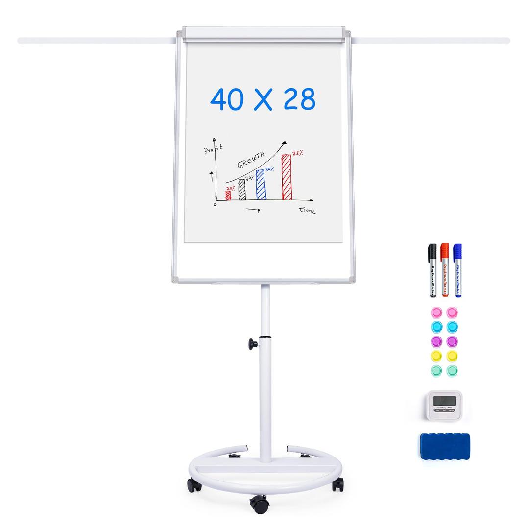 Maxtek Mobile Whiteboard 40 x 28 in, Magnetic Dry Erase Easel