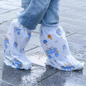 10-Pack Kids' Rain Shoe Covers - Waterproof, Dinosaur Pattern, 13.7811.02 in, Fits Ages 3-8, Ideal for Rainy Days & Outdoor Activities