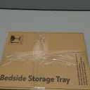 Bedside Shelf for Bunk & Loft Beds,College Dorm Room and Kids Room Essentials,Bed Side Table Tray Organizer,Clip On Nightstand,Black