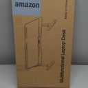 Laptop Desk for Bed, Adjustable Bed Table with Leather Desktop, Foldable X-Large Laptop Bed Trays with Drawer for Bed Couch Floor Writing Working Reading Eating Painting (Gray, 23.6"15.7")