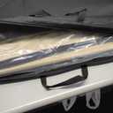 MYJAQI Back Seat Extender for Dogs, Hard Bottom Dog Car Seat Cover for Truck Back Seat, Dog Hammock for Car, Upgraded PU Leather Material, Larger Space, Holds 400lbs