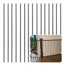 Sidasu 15-Pack Iron Balusters - 1/2" Square Hollow Metal Stair Spindles for Staircase, Decorative Metal Balusters for Staircase Indoor/Outdoor Use