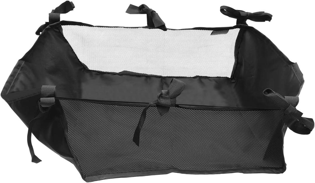 Baby Stroller Storage Mesh Bag Universal Bottom Basket Organizer with Large Capacity Oxford Fabric for Diapers Bottles and Essentials