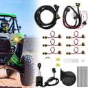 Pre-wired ATV UTV Turn Signal Kit, Universal Street Legal Kit with Horn/Hazard/Blinker/Column Turn Switch & Relay Fuse, Compatible with Polaris, Pioneer, Talon, Can-Am, Kawasaki, Arctic Cat