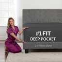 Queen Fitted Sheet Only DeepPocket Extra Deep Pocket Queen Fitted Sheet 21 Fitted Sheets Perfectly Fit 1723 Deep Mattress & Toppers Lovely Joyful Feel 1 Bottom Sheet Queen Size Dark Grey