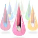 OUTREE Kids Pod Swing Seat, Cotton Child Hammock Swing Chair,Sensory Swing for Indoor and Outdoor Use, Pink