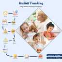 Smart Watch for Kids, 12 Puzzle Games HD Touch Screen Watches, Step Counter, Heart Rate and Sleep Monitor, Flashlight, Music Player,12/24 hr Educational Toys Birthday Gifts for Girls Ages 6-12 (Blue)