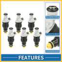 Fuel Injector No.E59E-9F593-A1A/E67E-9F593-B1B Fuel Injection Nozzle for Ford F-150 1987-1990 4.9L for Ford Bronco 4.9L 1987-1990 Gray 6 Pcs Auto Replacement Parts