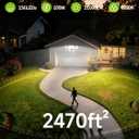 100W LED Security Lights, 11000LM Hardwired Flood Lights with Remote Control, Motion Sensor Outdoor Lights, 3 Adjustable Heads, IP66 Waterproof, Dusk to Dawn Outdoor Lighting for Yard Garage