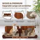 34 Inch Cat Scratcher Bed, Upgraded Cardboard Scratching Pad, Extra Large Cat Scratchers for Indoor Cats, Convertible Vertical Cat Scratching Board Furniture Protector