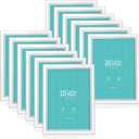 LaVie Home 5x7 Picture Frames (12 Pack, White) Simple Designed Photo Frame with High Definition Glass for Wall Mount & Table Top Display, Set of 12 Classic Collection