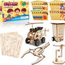 Valentines Day Gifts for Kids Classroom, Valentines Day Cards for Kids - 24 Pack Science Experiments Stem Kits, Valentines Party Favors, Valentine Exchange Gifts for Girls Boys School Exchange Prizes (Yellow Set)