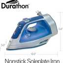 Hamilton Beach Steam Iron & Vertical Steamer for Clothes with Scratch-Resistant Durathon Soleplate, 8' Retractable Cord, 3-Way Auto Shutoff, Anti-Drip, 1500 Watts, Blue