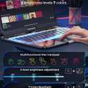 SIBEITU Keyboard Case for iPad A16 11th Gen 11" 2025 & 10th Gen 10.9" 2022, Clear Wireless Keyboard Protective Cover with Multi-Touch Trackpad, 7-Color Backlight & 3-Brightness, 360 Rotatable, Black