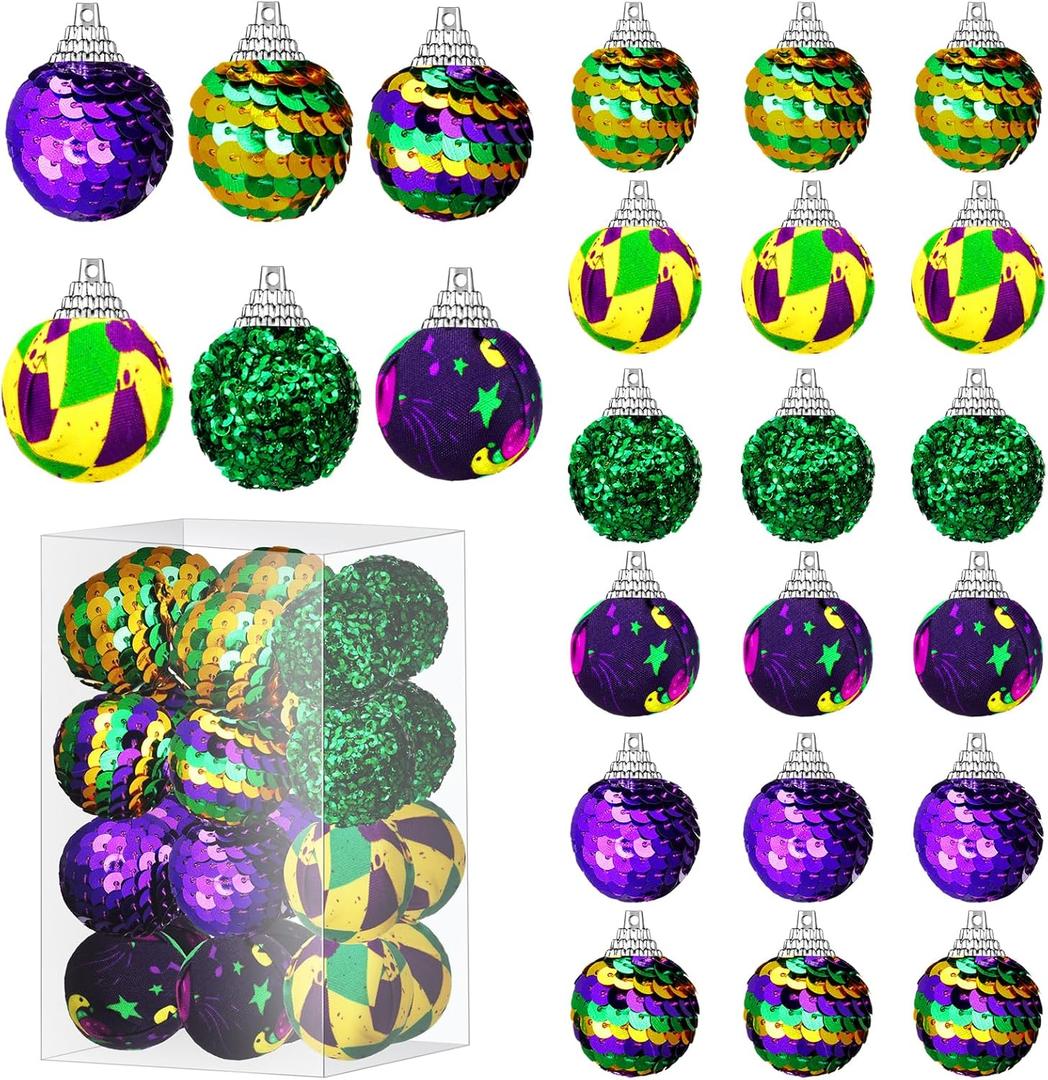 Lenwen 24 Pcs Christmas Tree Balls Ornaments Black and White Christmas Ornaments Buffalo Plaid Christmas Tree Decorations for Xmas Party Tree Decor