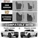 Muslogy Mud Flaps Splash Guards Compatible with Toyota Tacoma 2024 2025 2026 Accessories Front and Rear Mud Guards 4PCS No Drilling Fender Mudguards Kit with Hardware Accessories(Extra Large Version)