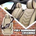 ADERN Car Seat Covers for Acura MDX 2001-2026, Premium Nappa Leather Car Seat Cover, Stylish Sport Seat Covers Automobile Seat Cover Sets.(Standard 2 Seats/Beige)