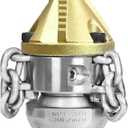 Anrain 3/ 8" NPT Sewer Jet Nozzle, 70L/ min High-Pressure Drain Cleaner with Sharp Tip & Removable Chains, Compatible with 70L/ min Pressure Washers for Pipe Blockages (Roots, Deposits)